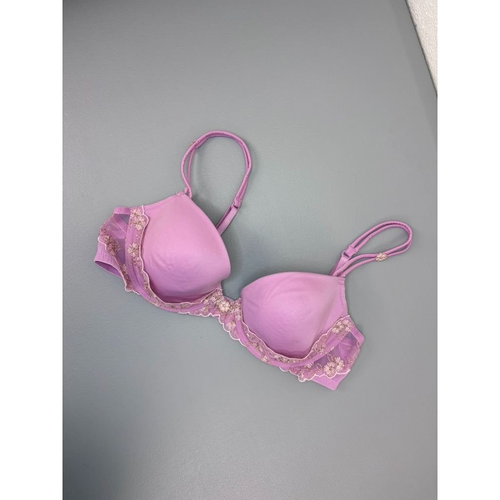Victoria's Secret Purple 34b Demi Ipex Y2k Lightly Lined Underwire Lace Bra